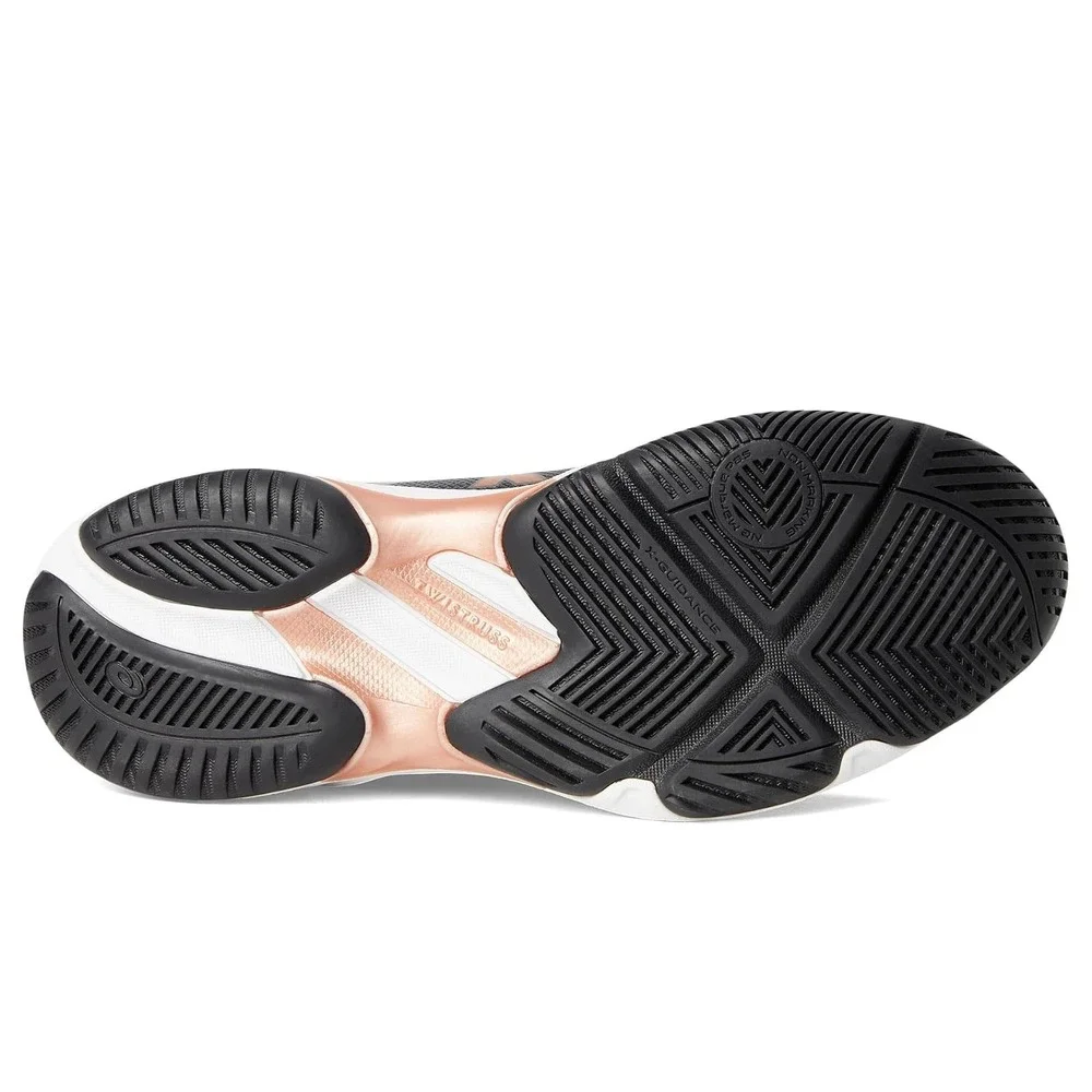Womens Size 13 - ASICS Netburner Ballistic FF 3 Court Shoes Black/Rose Gold NEW